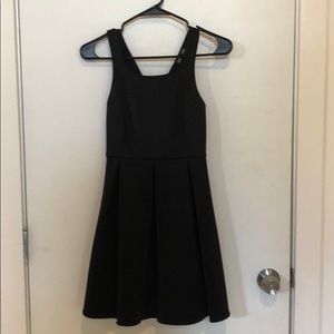 Express Black cross back ponte dress size 2
